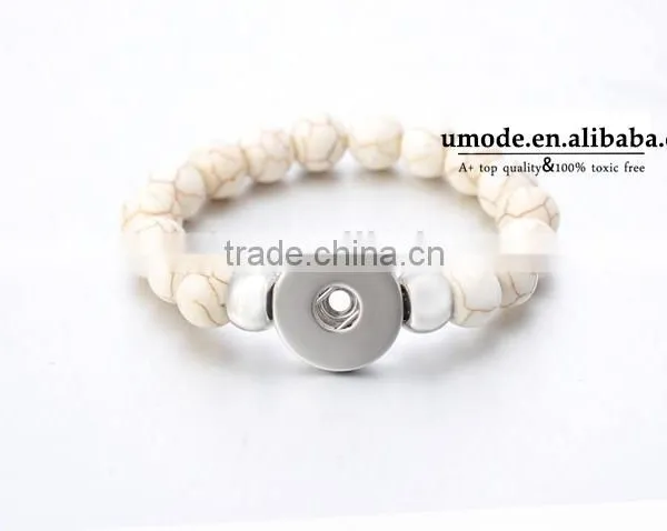2015 Interchangeable Beads Snap Jewelry Button Bracelets 18mm Ginger Snap Button Bracelet Pulseras Bead Snap Bracelets photo-2