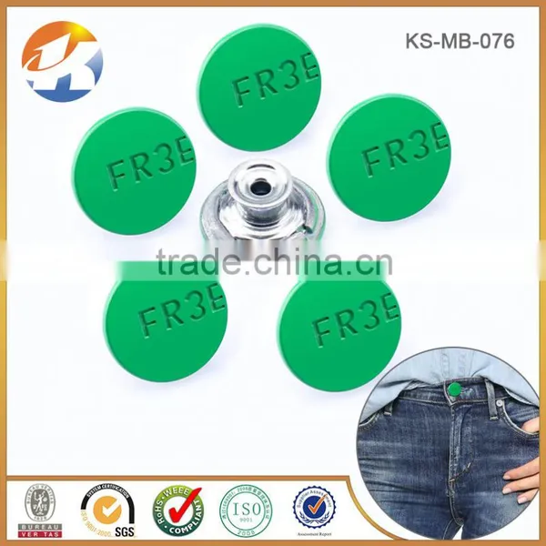 Colorful Painted Remove Metal Buttons For Jeans photo-5