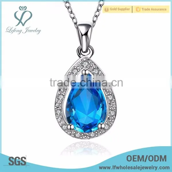 Beautiful Big Water Drop Diamond Necklace Jewelry
