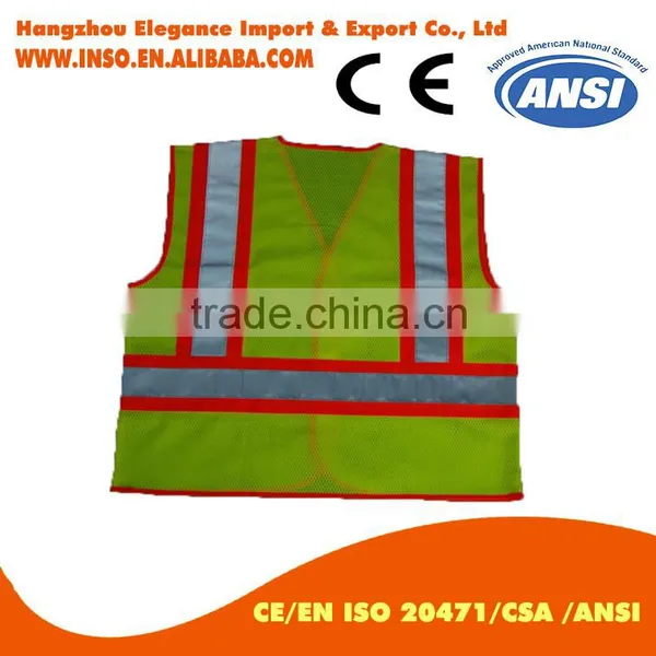 Safety Vest 3m Quality Hi-vis String Vest With Pockets Mesh Fabric photo-2