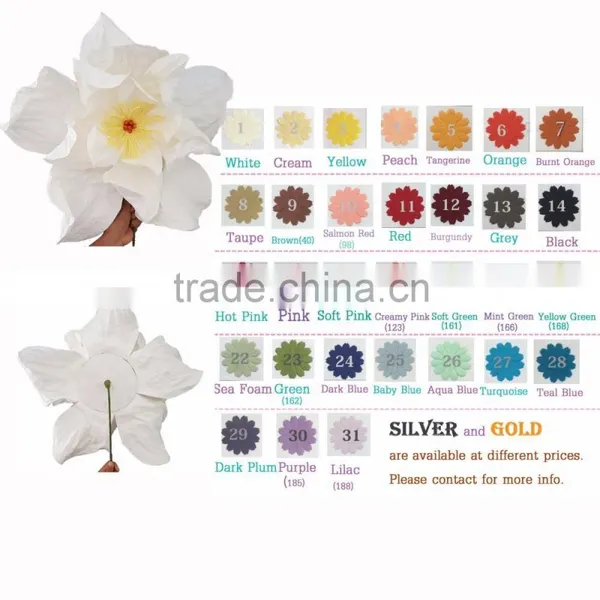 Customized Color Giant Handmade Mulberry Paper Flower, Wedding Party Backdrop WBD1