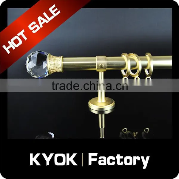 KYOK 2016 New Double Curtain Rods & Double Curtain Rods Accessories , Metal Curved Curtain Rods Wholesale photo-4