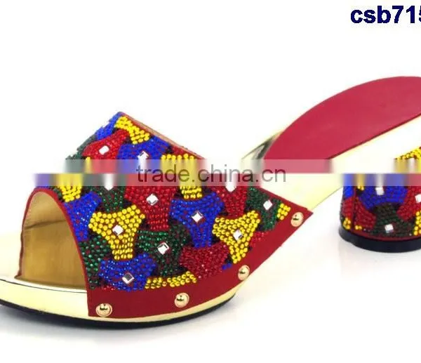CSB7150 Blue Sandals With High Quailty Low Price Hot Selling Beautiful Lady High Heel Shoes Match Bag photo-5
