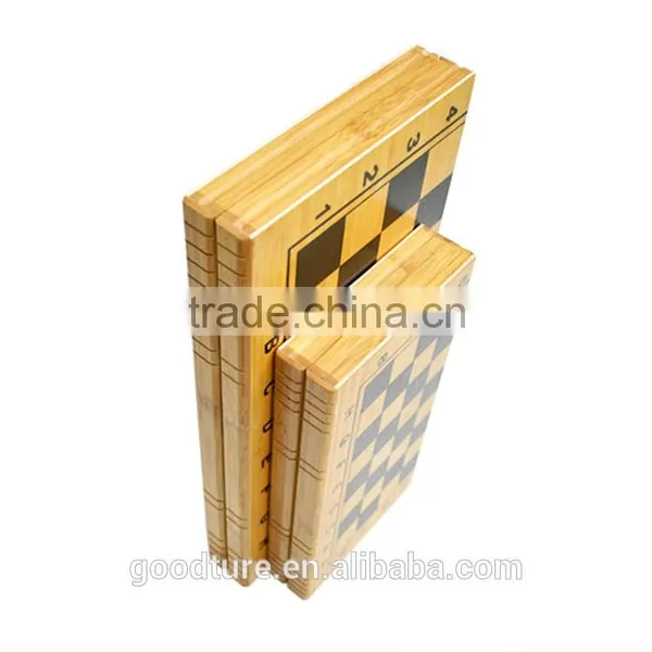 Bamboo Book Shape Folding Chess Set With Wooden Chessmen King Height 6.5cm photo-4