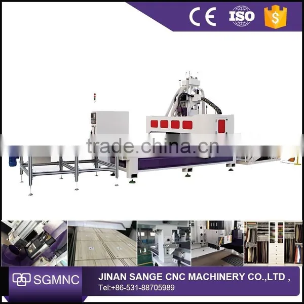 Panel furniture production line and Automatic nesting cnc router machine