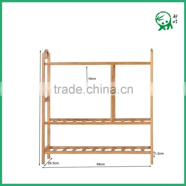 Durable Modeling Popular Eco-friendly Bamboo 4 Layers Shoe Rack photo-2