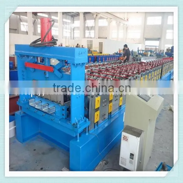 555 Metal Deck Sheet Trapezoid Profile Roll Forming Making Machine for Sale photo-2