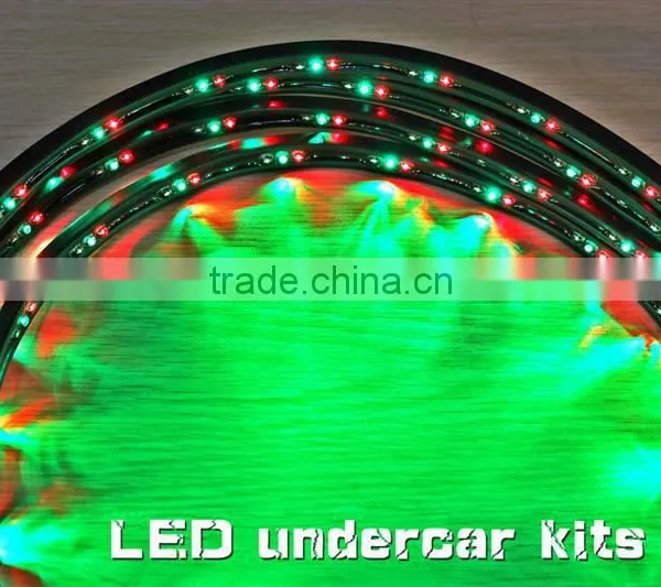 RGB Color Changing LED Under Car Ribbon 900mm x2 600x2 w/ Remote Control