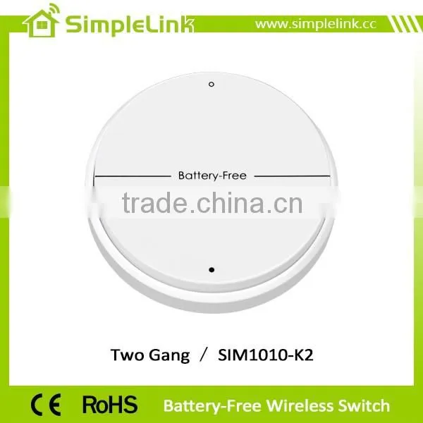 Battery-free Wireless 2 Gang Electric Wall Switch for Home photo-6