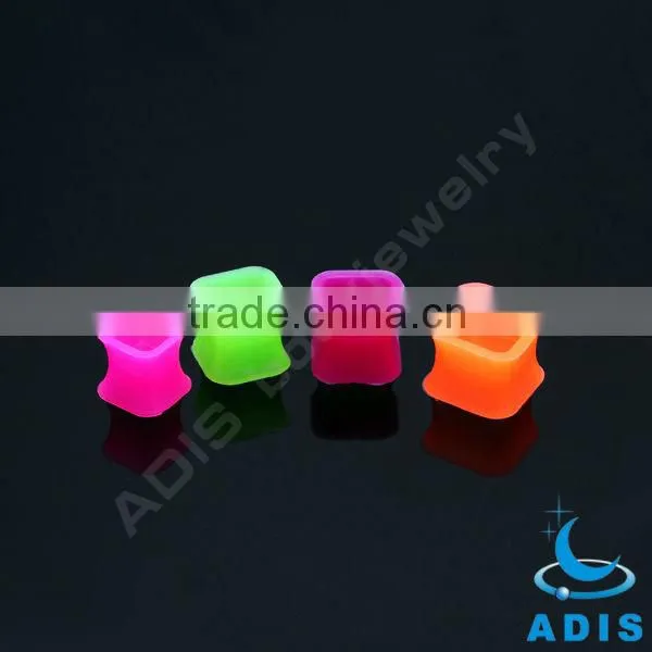 Fancy Silicone Ear Gauges Plug Expanders Square photo-5