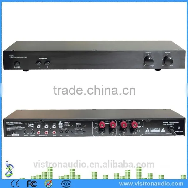 Home 4 Channel 160 Watts Mono Bridged Professional hi fi Mini Stereo Audio Power Amplifier photo-5