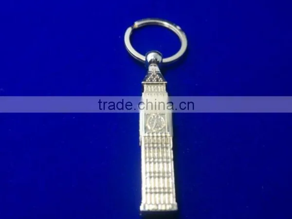 Big Ben Building Charm Souvenir British Style Super Light Movable Keychain Keyring photo-2