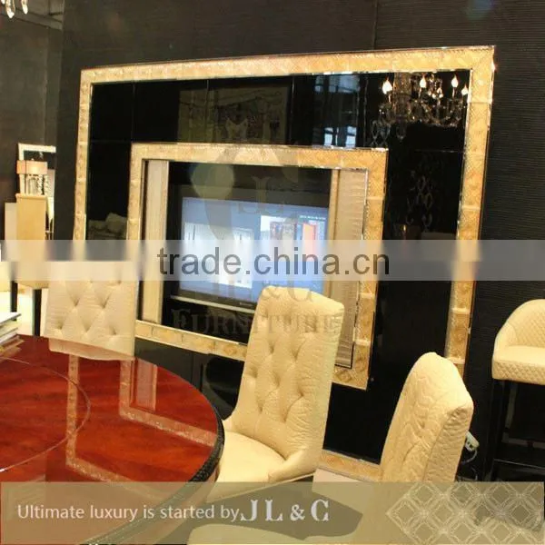 2014 Dark tv Cabinet With Oxhide Leather, JH14-06 From China Supplier-JL&C Furniture photo-3