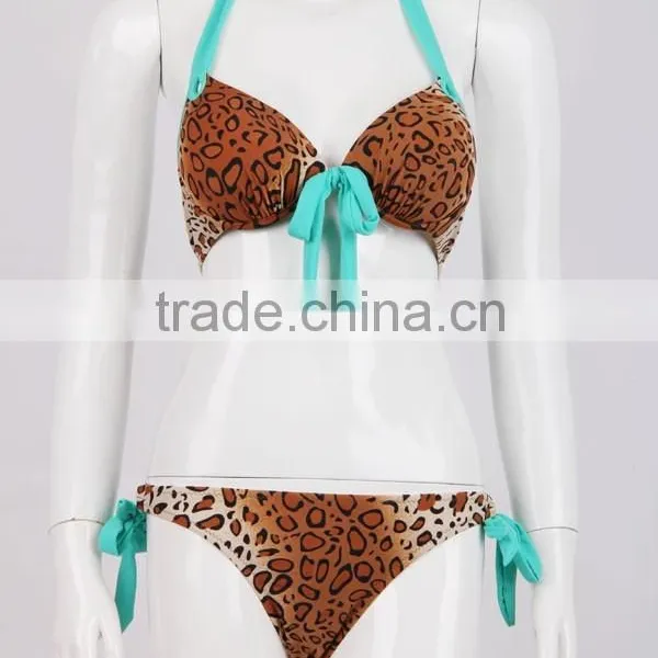 Classical Leopard Printed Push up Honey Girl Sexy Bikini Modest Swimwear photo-4