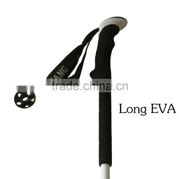 Xia Guang Three Sections Carbon Fiber Long EVA White Telescopic Trekking Pole Nordic Walking Stick photo-2