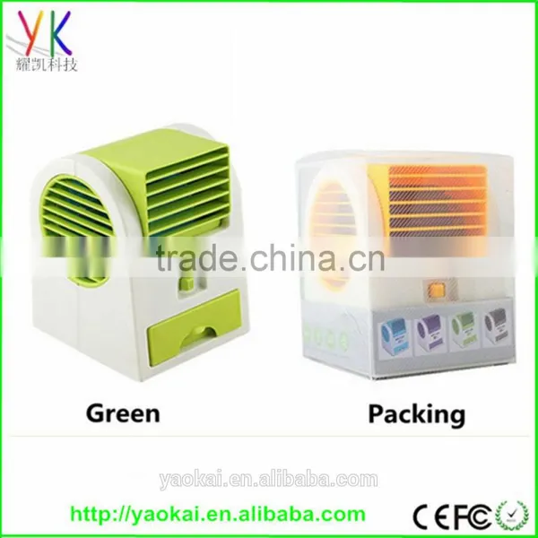 2016 NEW Hot Portable USB Mini Small Fan Cooling Desktop USB Battery Two Way Power Air Conditioner Bladeless Fan photo-2