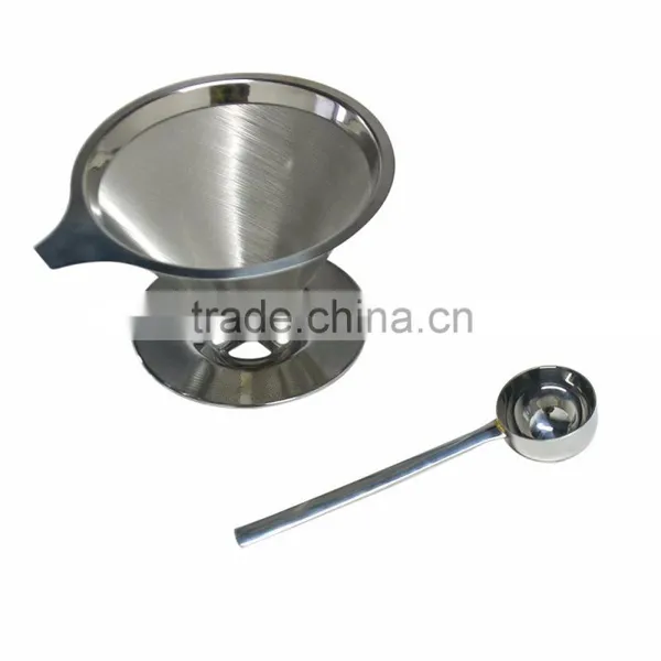 Contact Supplier Chat Now! Paperless Pour Over Coffee Dripper - Stainless Steel Reusable Coffee Filter and Single Cup Coffee photo-6