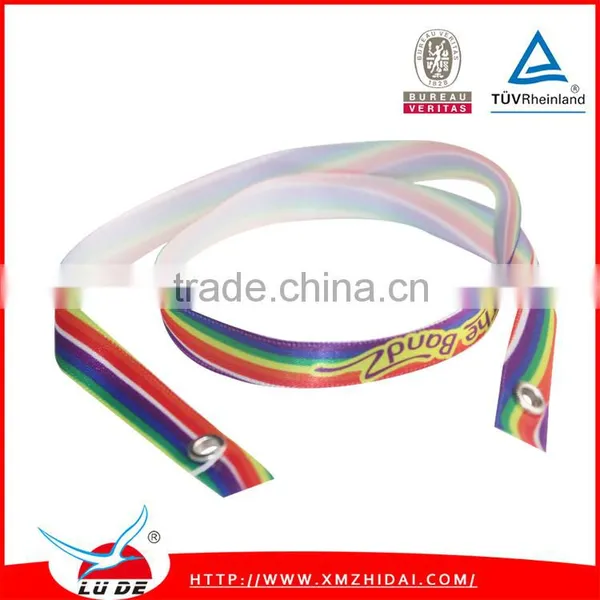 Lude Wholesale Ribbon Wristband,woven Textile Wristband,fabric Keychain for Big Events photo-2