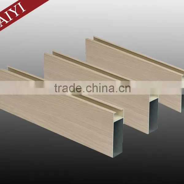 Decorative Waterproof Wood U-Baffle Aluminum Ceiling photo-4