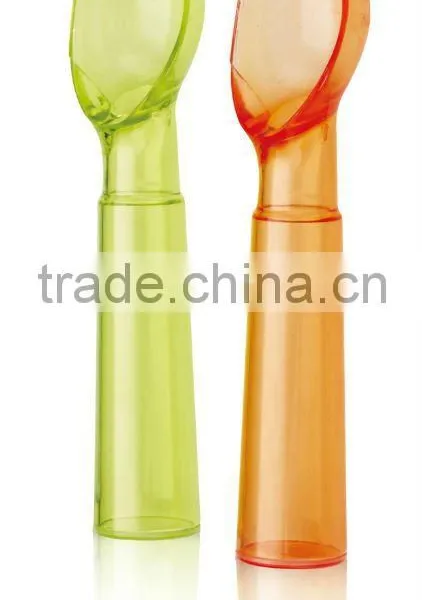 disposable plastic color ice cream spoon