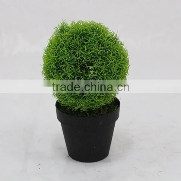Making Cheap Artificial Grass Ball Bonsai for Table Decorative Sale photo-2