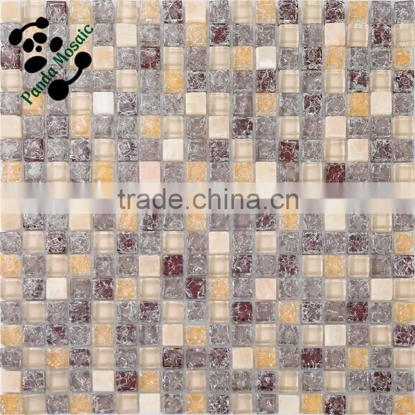 SMS06 Glass Marble Mix Mosaic Tiles for Subway Kitchen Bathroom Mosaic photo-4