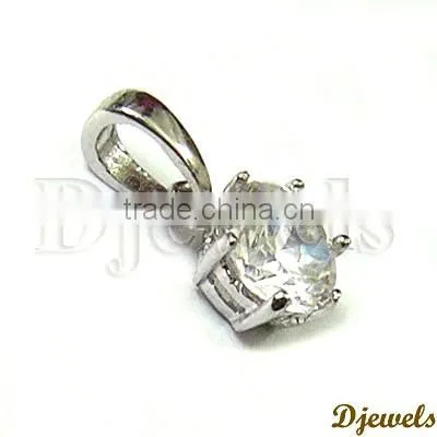 White Gold Diamond Pendant, Ladies Pendant, Diamond Jewelry photo-2