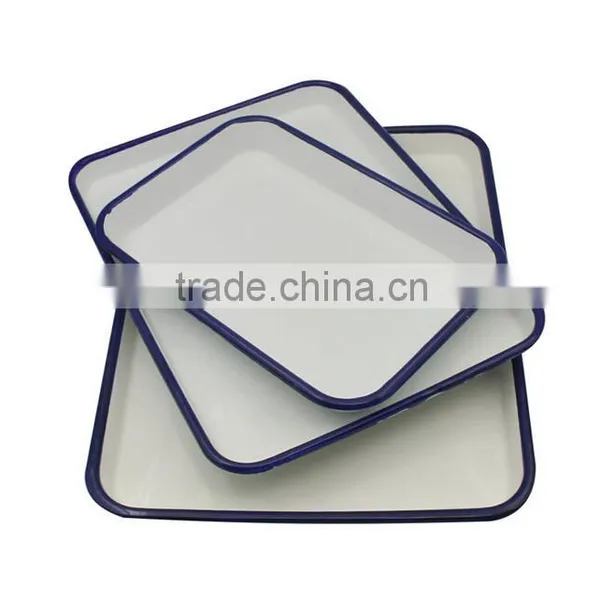 GRS enamel square plates,square enamel plates