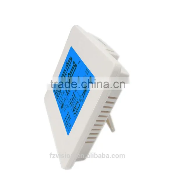 Radio Controlled Clock Wireless RF RCC Weather Station Clock WIFI Thermo Hygrometer With Two Sensors photo-3