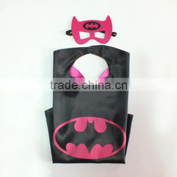 Hot Selling 70x70cm Satin Superhero Promotional Cape With Mask photo-3