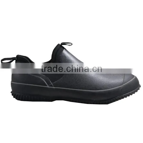 Mens Ankle Rain Boots, Black Ankle Rain Shoes, Comfortable Ankle Boots photo-2