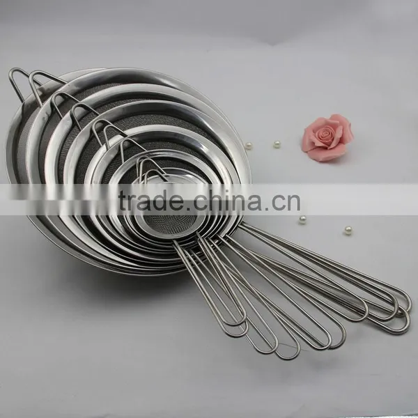 Culina Fine Mesh Stainless Steel Strainers, Silver, Set of 3 photo-2