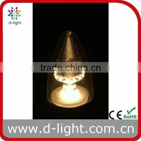 B35 DIMMING 200LM 3W EQUAL TO 25W E27 FLAME CANDLE CRYSTAL BULB WITH UL STANDARD photo-2