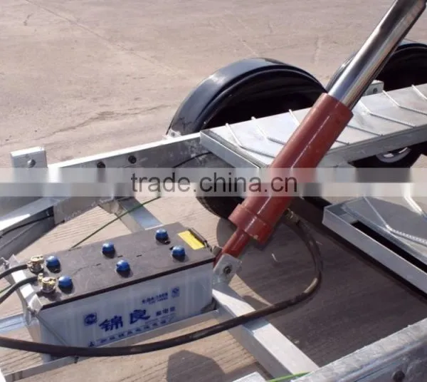 Fully Hot Deep Galvanized Tipping Trailer 2 Ton ,dump Wagon, Tandem Axles With Battary Oil Tank and Wire Mesh Fence photo-5