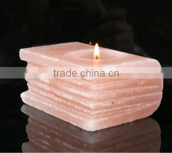Rock Salt Natural Tea Lights/ Himalayan Salt Rocks/ photo-4