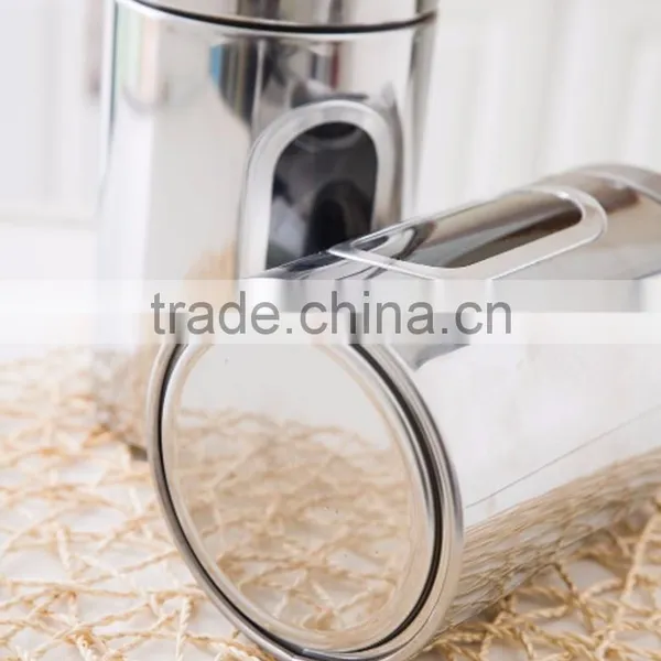 Custom Stainless Steel Tea Coffee Candy Storage Canister With Window photo-6