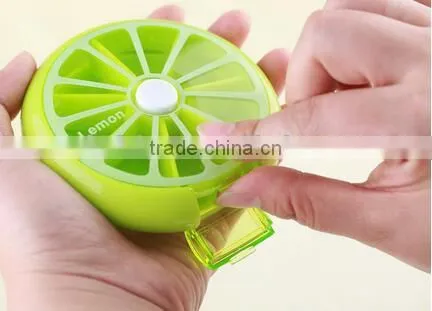 Cy273 Health Care Medicine Pill Box Lemon Shaped Sort Vitamin 7 Day Weekly Holder Tablet Storage Case Container Cases Travel photo-3
