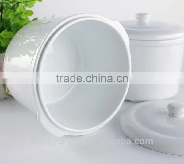 China Factory Wholesale Plain White Ceramic Porcelain Glazed Stew Pot, Soup Tureen With Lid , Serving Cooking Pot photo-4