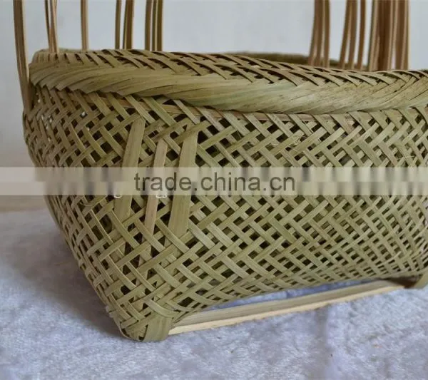 Wholesale Cheap Bamboo Basket With Handle Woven Basket photo-5