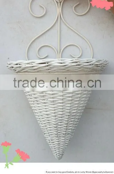 Wicker Flowerpot for Garden Decoration & Willow Flower Basket photo-4
