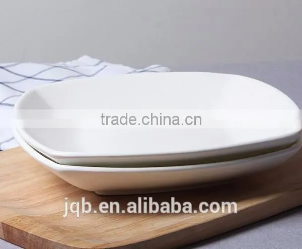 China Supplier Hotel Hall Event Restaurant White Cheap Round Ceramic Plate Set photo-3