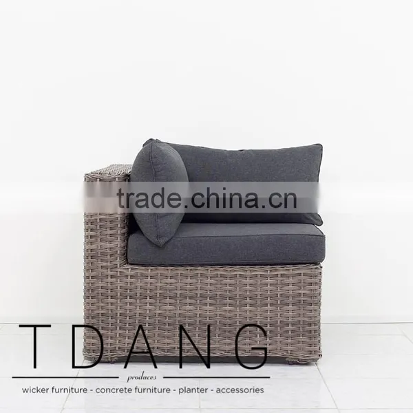 Helena Outdoor Corner Bench - Vietnam Wicker Furniture - Poly Resin Furniture photo-2