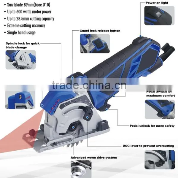 89mm 600W Multi-function Small Hand-Held Electric Rotary Saw Machine Portable Electric Mini Plunge Circular Saw photo-3