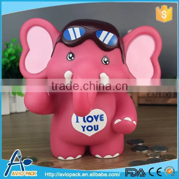 Eco-friendly Vinyl Elephant Shaped Saving Box Money Box photo-2