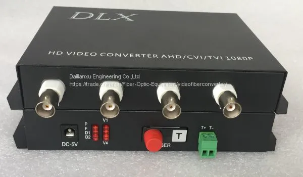 4chs 720P/960P/1080P AHD/CVI/TVI/Analog All in One Video+1 Channel Reverse RS485 Fiber Optical Transmistter HD PTZ Camer photo-2