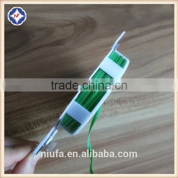 30m Green Plastic Twist Tie Roll With Cutter for Gardening photo-2
