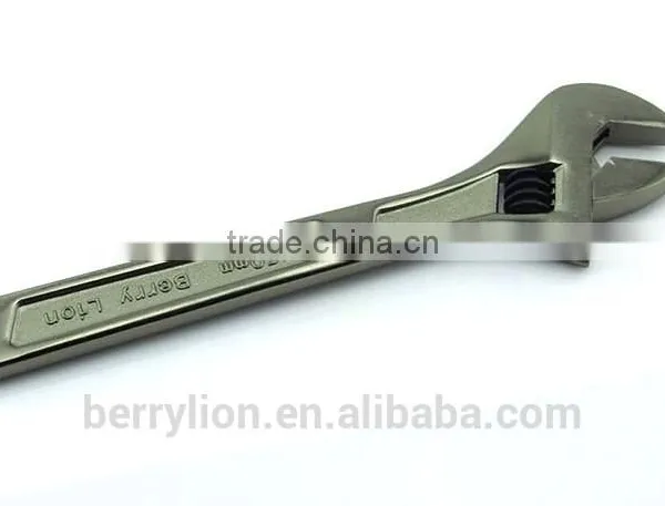 Berrylion 10" Nickel Alloy Black Adjustable Wrench Pearl Nickel Adjustable Wrench photo-6