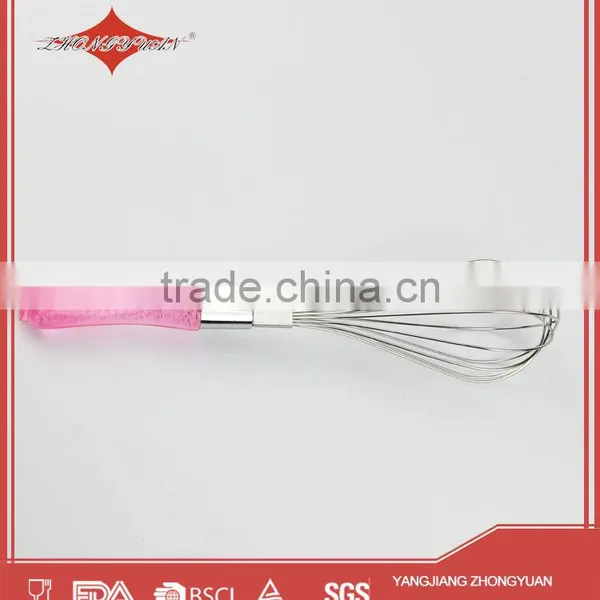 10" Rotating Stainless Steel Manual Wire Egg Beater Kitchen Whisk photo-2