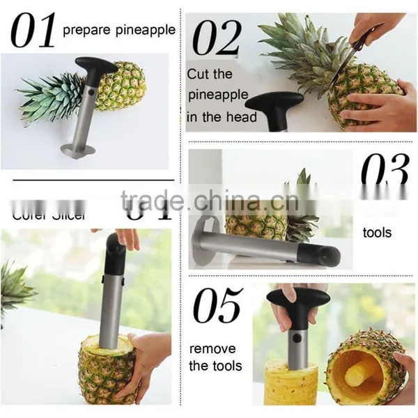 2016 New Hot Stainless Steel Fruit Pineapple Peeler Corer Slicer Cutter photo-4