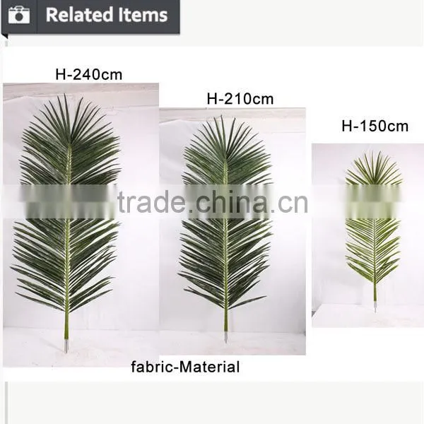 High Quality Outdoor Plastic Artificial Plam Tree Leaves photo-4
